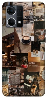 Чехол на Oppo Reno 7 4G Coffee collage ver.2 фото 1 из 1