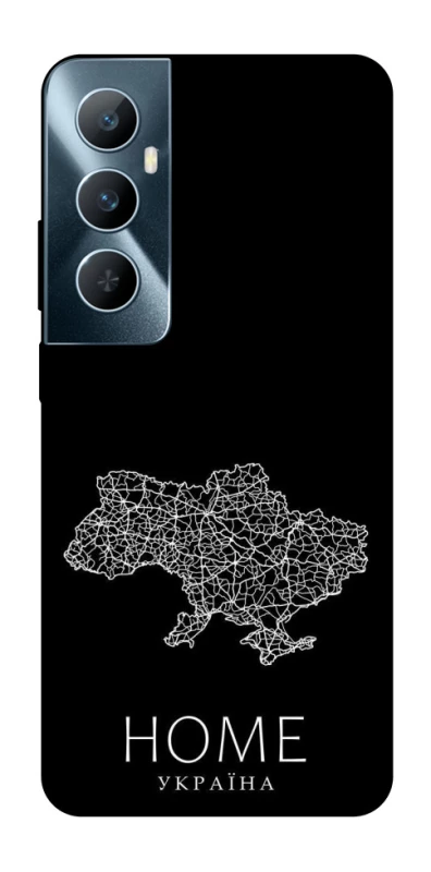 Чехол на Realme C65 4G Ukraine black map фото 1 из 1