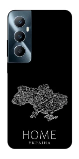 Чехол на Realme C65 4G Ukraine black map фото 1 из 1