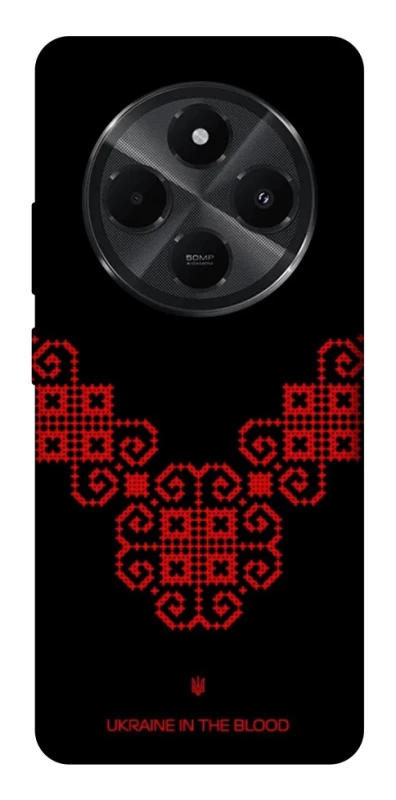 Чохол на Xiaomi Redmi A4 Чорно-червона вишиванка фото 1 з 1