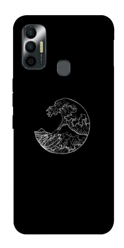 Чехол на TECNO Spark 7 Black tsunami фото 1 из 1