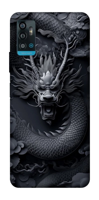 Чохол на ZTE Blade A71 black dragon фото 1 з 1