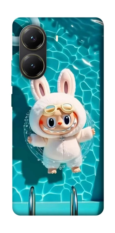 Чохол на Xiaomi Poco X6 Pro Labubu in the pool ver.2 фото 1 з 1