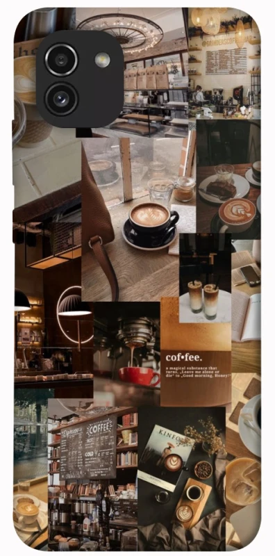 Чохол на Samsung Galaxy A03 Coffee collage ver.2 фото 1 з 1
