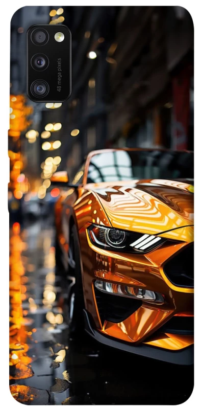 Чохол на Samsung Galaxy A41 Golden sports car фото 1 з 1