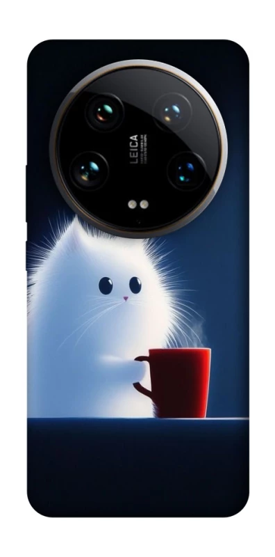 Чохол на Xiaomi 14 Ultra Чохол кіт з кавою фото 1 з 1