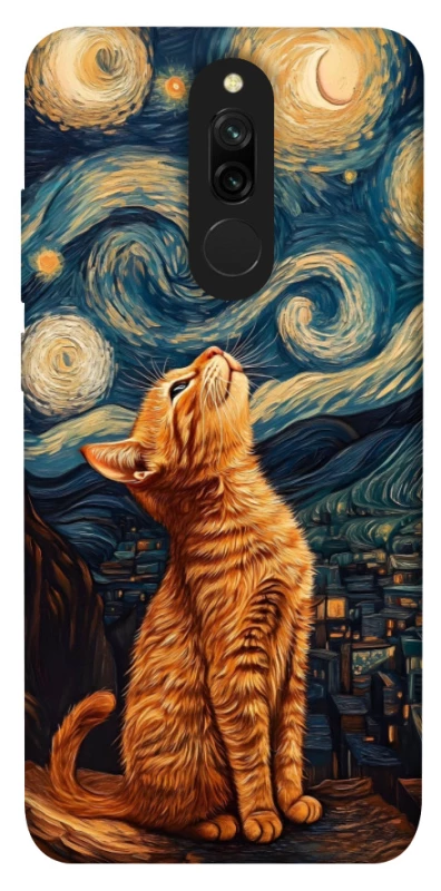Чохол на Xiaomi Redmi 8 van gogh cat фото 1 з 1