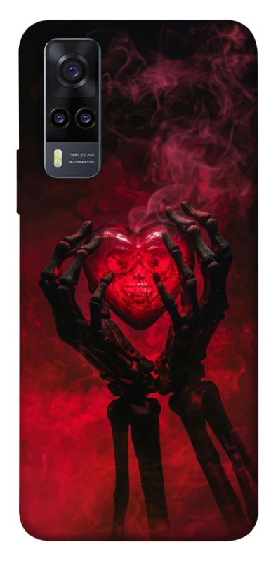 Чехол на Vivo Y31 Heart in the hands of a skeleton фото 1 из 1