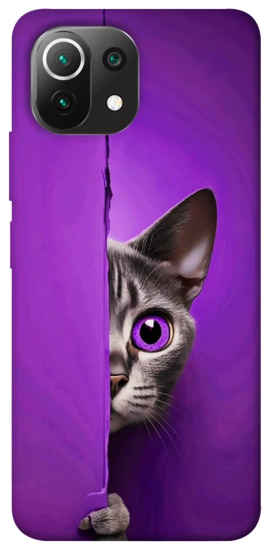 Чохол на Xiaomi Mi 11 Lite Кіт-підглядач фото 1 з 1