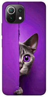 Чохол на Xiaomi Mi 11 Lite Кіт-підглядач фото 1 з 1