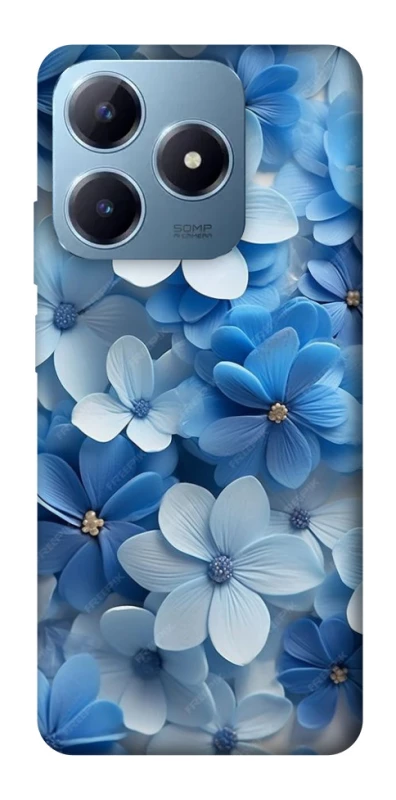 Чехол на Realme C63 Синие цветы фото 1 из 1