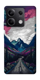 Чехол на Xiaomi Redmi Note 13 5G Нарисованные горы фото 1 из 1