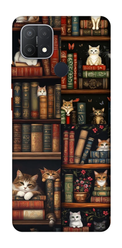 Чехол на Oppo A15s / A15 Cats & Books фото 1 из 1
