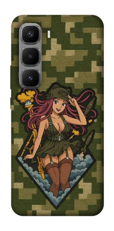 Чохол на Infinix Hot 60 Pro+ Military Waifu фото 1 з 1