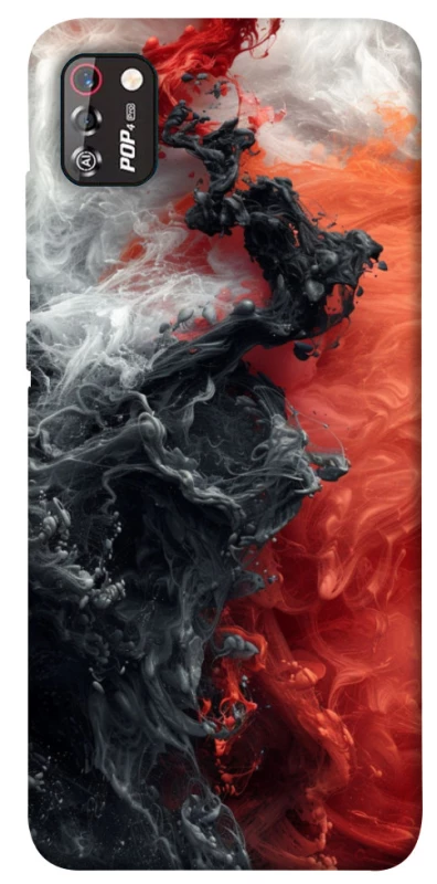 Чехол на TECNO POP 4 Pro Black and Red фото 1 из 1