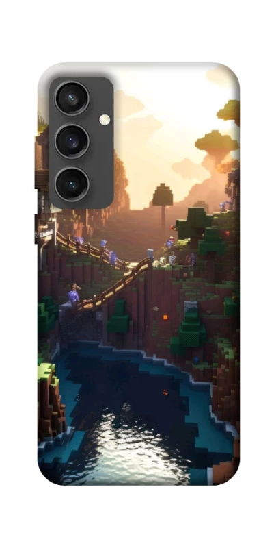 Чохол на Samsung Galaxy S24 FE Minecraft sunset фото 1 з 1