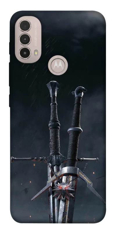 Чехол на Motorola Moto E40 Мечи Ведьмака фото 1 из 1