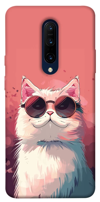 Чохол на OnePlus 7 Pro Сat with glasses фото 1 з 1