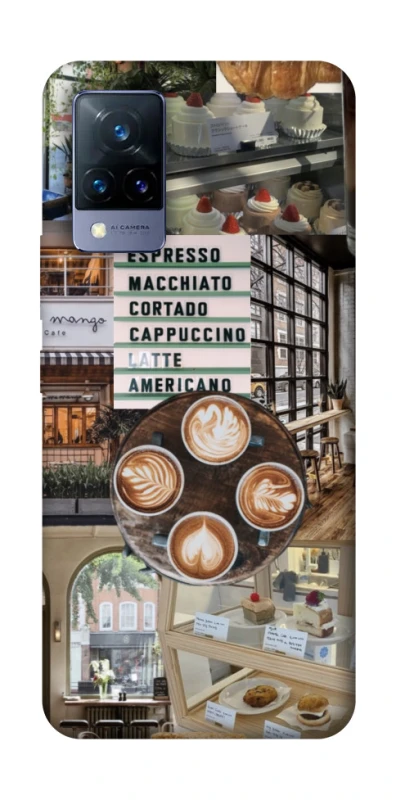 Чохол на Vivo V21 Coffee collage ver.5 фото 1 з 1