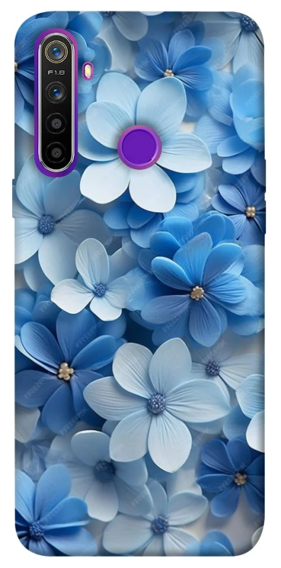 Чехол на Realme 5 Синие цветы фото 1 из 1