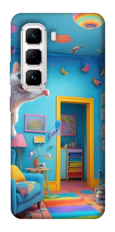 Чехол на Infinix Hot 50 Pro crazy cat фото 1 из 1