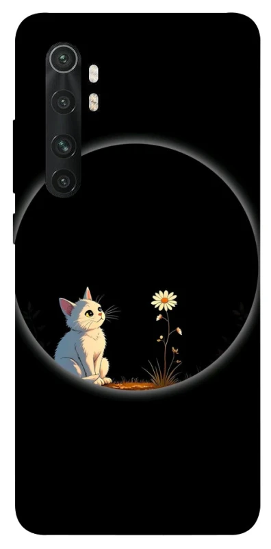 Чохол на Xiaomi Mi Note 10 Lite Cat and flower фото 1 з 1