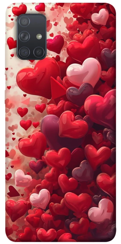 Чохол на Samsung Galaxy A71 Many hearts фото 1 з 1