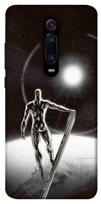 Чехол на Xiaomi Redmi K20 / K20 Pro / Mi9T / Mi9T Pro Серебряный сёрфер фото 1 из 1