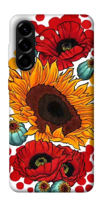 Чохол на Samsung Galaxy A57 5G Соняшники та маки фото 1 з 1