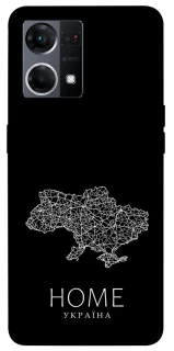 Чохол на Oppo Reno 7 4G Ukraine black map фото 1 з 1