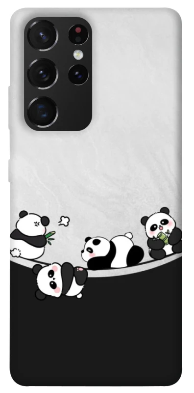 Чехол на Samsung Galaxy S21 Ultra Four pandas фото 1 из 1
