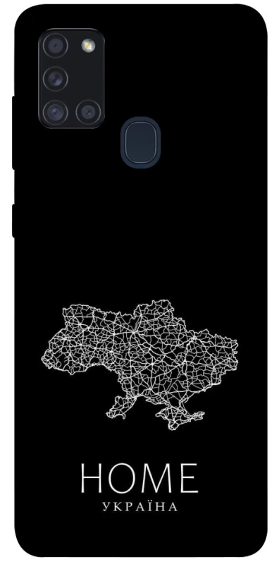 Чохол на Samsung Galaxy A21s Ukraine black map фото 1 з 1
