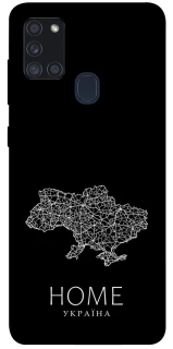 Чохол на Samsung Galaxy A21s Ukraine black map фото 1 з 1