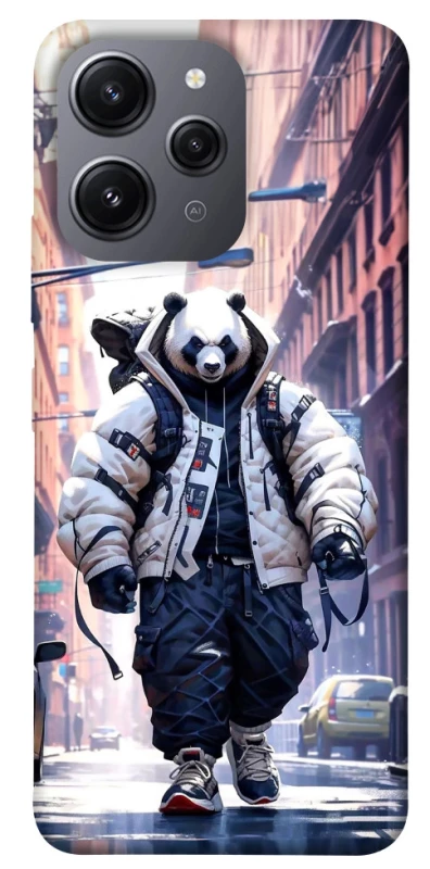 Чехол на Xiaomi Redmi 12 Панда курьер фото 1 из 1