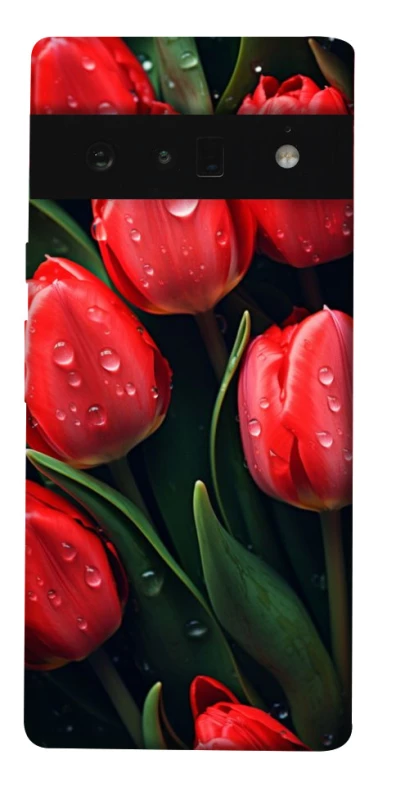 Чохол на Google Pixel 6 Pro Червоні тюльпани фото 1 з 1