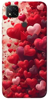 Чохол на Xiaomi Redmi 9C Many hearts фото 1 з 1
