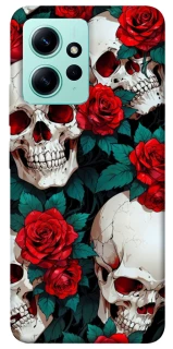Чехол на Xiaomi Redmi Note 12 4G skull and rose фото 1 из 1