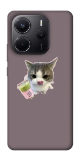 Чехол на Xiaomi Redmi Note 14 4G (Europe version) cat matcha фото 1 из 1