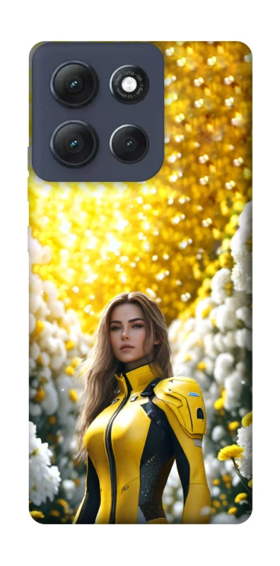 Чехол на Motorola Moto G86 Power Cyber space girl ver.2 фото 1 из 1