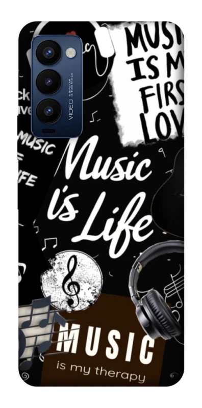Чохол на TECNO Camon 18 Pro Music is Life фото 1 з 1