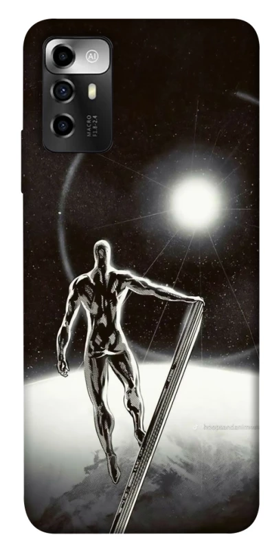 Чехол на ZTE Blade A72 Серебряный сёрфер фото 1 из 1