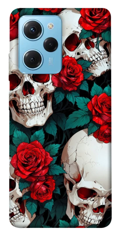 Чохол на Xiaomi Poco X5 Pro 5G skull and rose фото 1 з 1