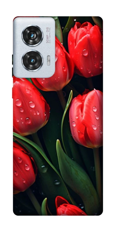 Чехол на Motorola Edge 50 Fusion Красные тюльпаны фото 1 из 1