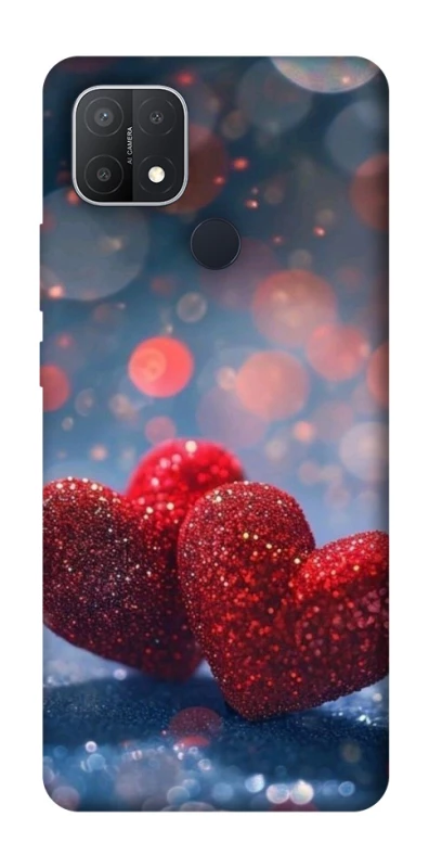 Чохол на Oppo A15s / A15 Red hearts фото 1 з 1