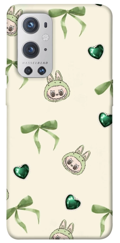 Чохол на OnePlus 9 Pro Labubu Green Heart фото 1 з 1