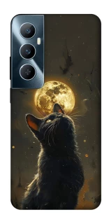 Чохол на Realme C65 4G Кіт під місяцем v2 фото 1 з 1