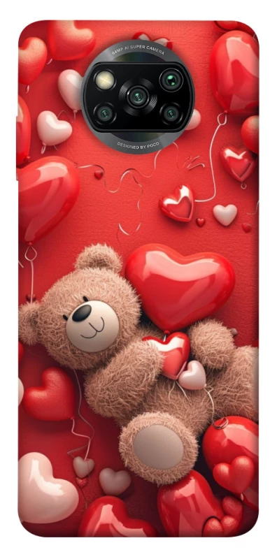 Чохол на Xiaomi Poco X3 NFC / Poco X3 Pro bear in hearts фото 1 з 1