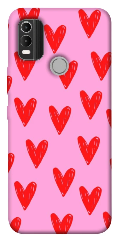 Чехол на Nokia C21 Plus Red hearts 2 фото 1 из 1