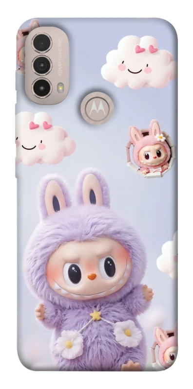 Чохол на Motorola Moto E40 Labubu & clouds фото 1 з 1