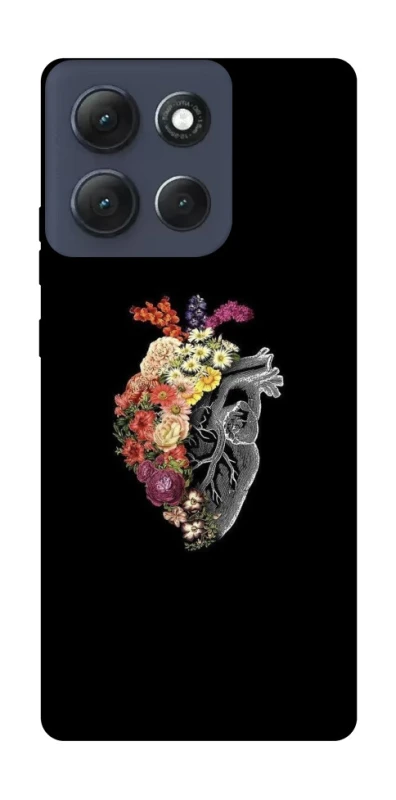 Чохол на Motorola Moto G86 Power Heart with flowers фото 1 з 1